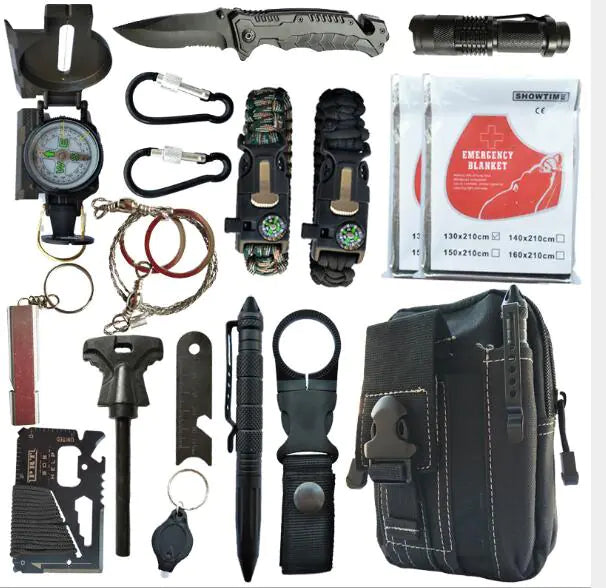 Outdoor SOS Survival Kit – 14-in-1 Emergency Tools for Adventurers